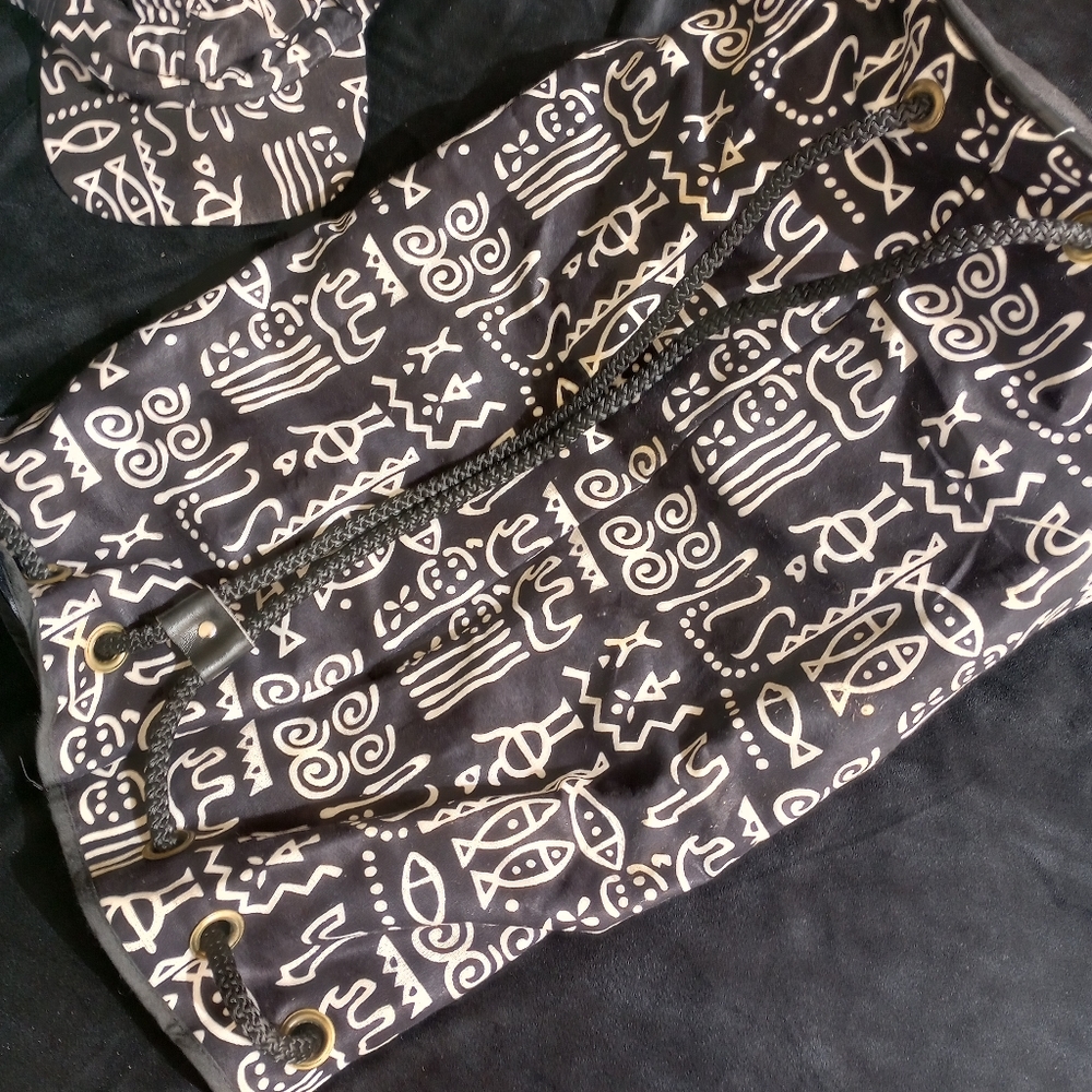 🔖AFRICAN INSPIRED BACKPACK W/MATCHING HAY